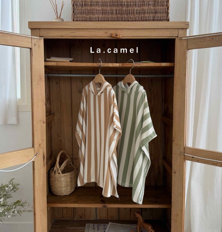 La Camel - Korean Baby Fashion - #babyboutiqueclothing - Stripe Terry Hood - 2