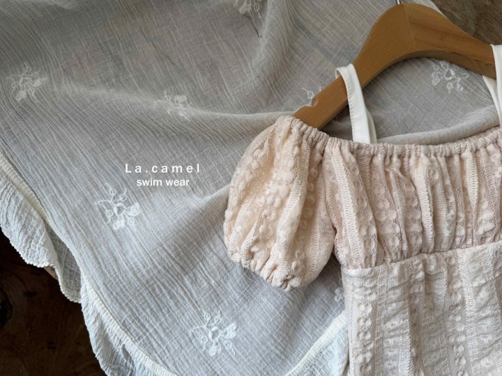 La Camel - Korean Baby Fashion - #babyboutiqueclothing - Lace Swimsuit - 3