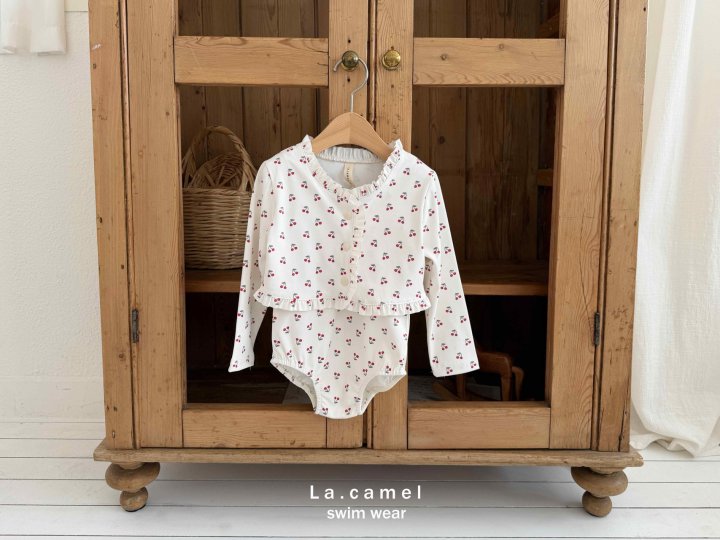 La Camel - Korean Baby Fashion - #babyboutiqueclothing - Cherry Swimsuit - 2