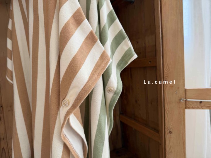 La Camel - Korean Baby Fashion - #babyclothing - Stripe Terry Hood - 3