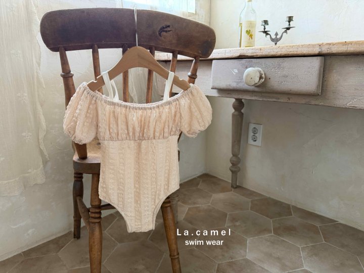 La Camel - Korean Baby Fashion - #babyboutiqueclothing - Lace Swimsuit - 4