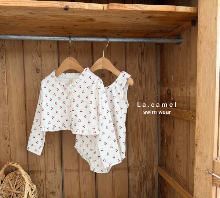 La Camel - Korean Baby Fashion - #babyclothing - Cherry Swimsuit - 3