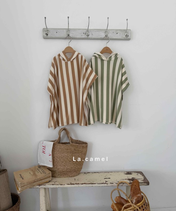 La Camel - Korean Baby Fashion - #babyclothing - Stripe Terry Hood - 4