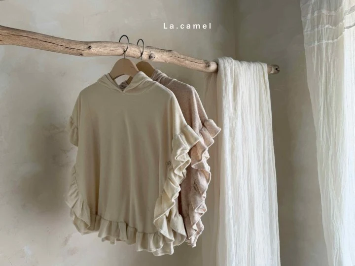 La Camel - Korean Baby Fashion - #babyfashion - Frill Hood Towel - 3