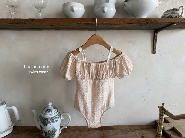 La Camel - Korean Baby Fashion - #babyfashion - Lace Swimsuit - 5