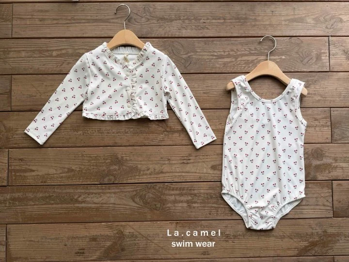 La Camel - Korean Baby Fashion - #babyclothing - Cherry Swimsuit - 4