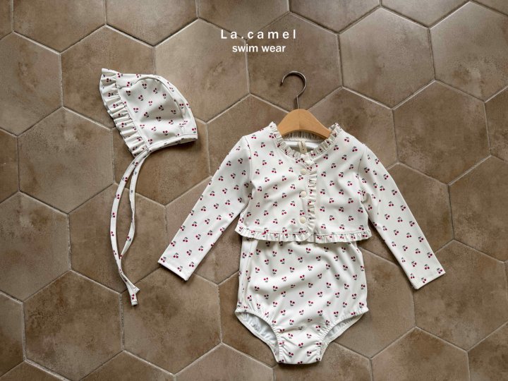 La Camel - Korean Baby Fashion - #babyfever - Cherry Swimsuit - 5