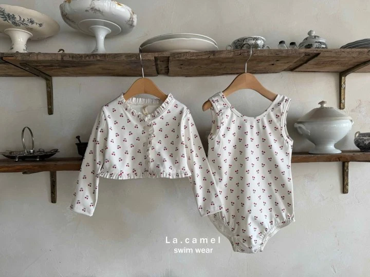 La Camel - Korean Baby Fashion - #babygirlfashion - Cherry Swimsuit - 6