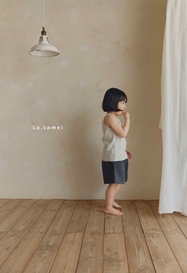 La Camel - Korean Baby Fashion - #babygirlfashion - Vanilla Eyelet Binding Sleeveless Tee - 10