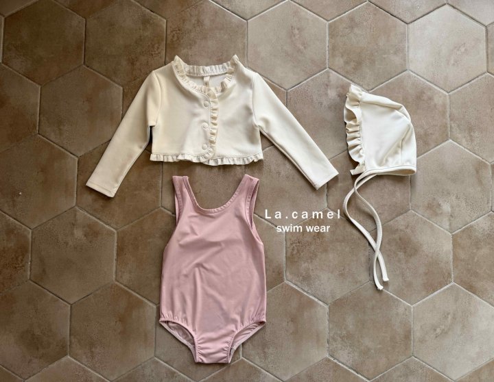 La Camel - Korean Baby Fashion - #babyootd - Frill Swim Cap - 5