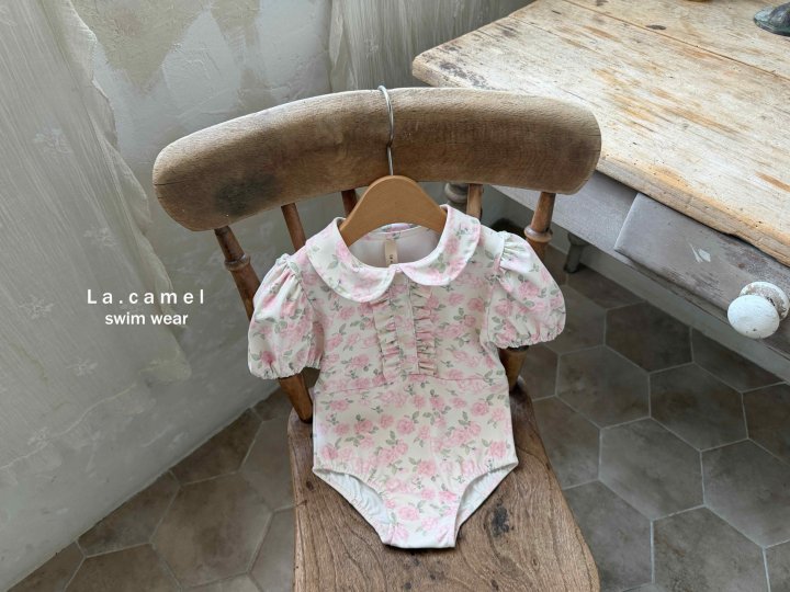La Camel - Korean Baby Fashion - #babyootd - Rose Swimsuit - 2