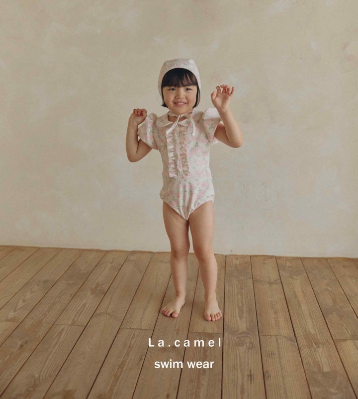 La Camel - Korean Baby Fashion - #babyoutfit - Rose Swimsuit - 4