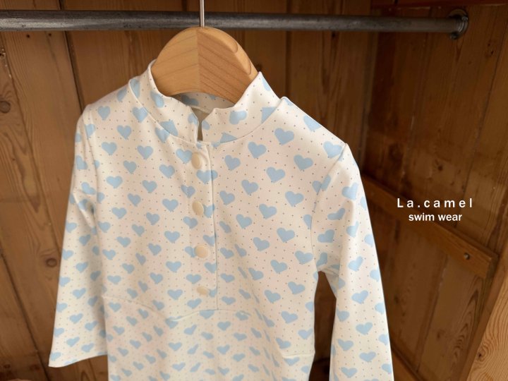 La Camel - Korean Baby Fashion - #babyoutfit - Heart Rashguard - 2