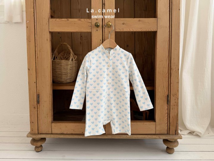 La Camel - Korean Baby Fashion - #babyoutfit - Heart Rashguard - 3