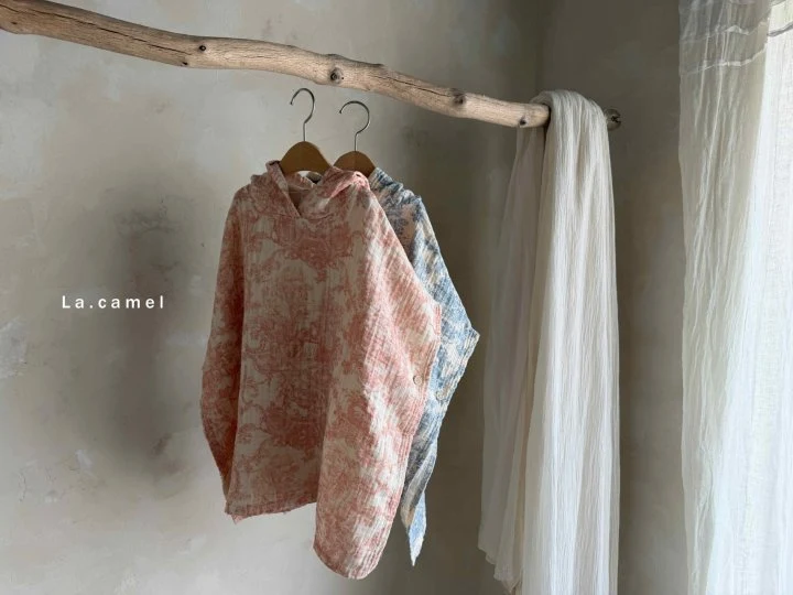 La Camel - Korean Baby Fashion - #onlinebabyshop - Drawing Beach Hood - 12