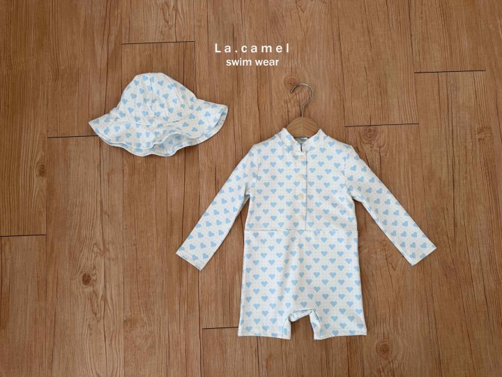 La Camel - Korean Baby Fashion - #onlinebabyshop - Heart Rashguard - 6