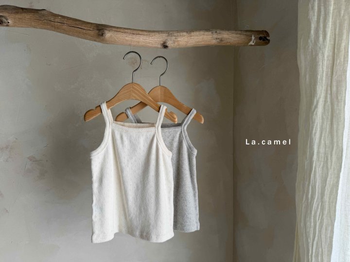 La Camel - Korean Baby Fashion - #onlinebabyshop - Vanilla Eyelet Binding Sleeveless Tee - 3