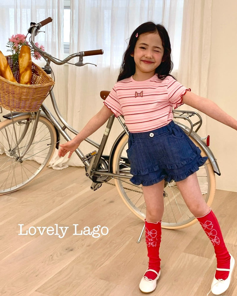 Lago - Korean Children Fashion - #Kfashion4kids - Punching Ribbon Tee - 6