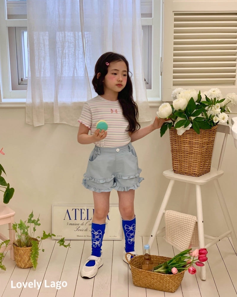 Lago - Korean Children Fashion - #kidzfashiontrend - Petal Frill Denim Pants - 4