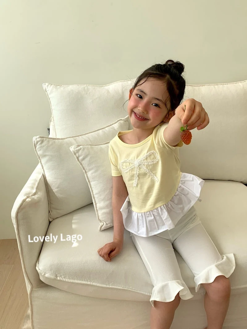 Lago - Korean Children Fashion - #Kfashion4kids - Lace Ribbon Tee - 2