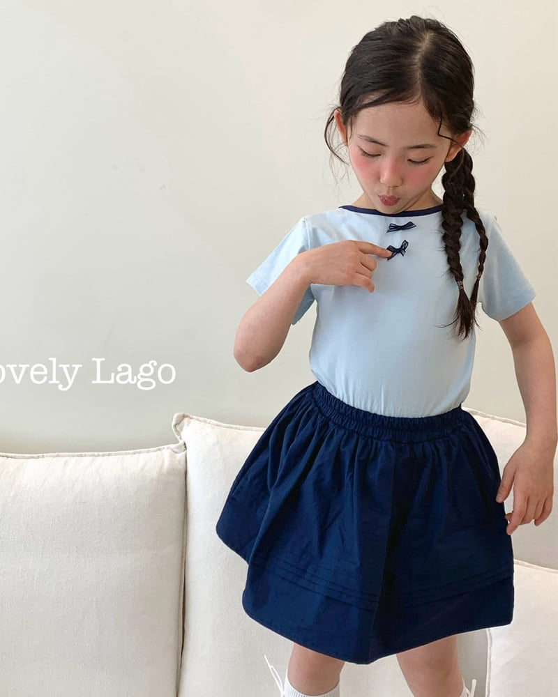 Lago - Korean Children Fashion - #Kfashion4kids - Double Ribbon Tee - 6