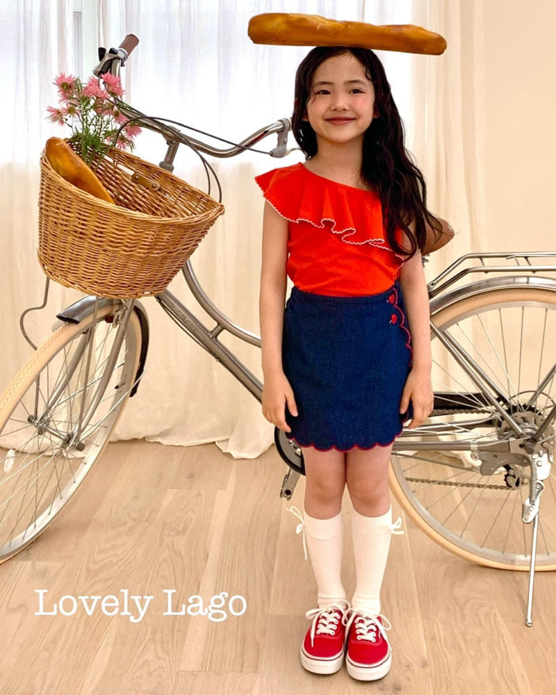 Lago - Korean Children Fashion - #kidzfashiontrend - Embroidered Wave Wrap Pants - 4
