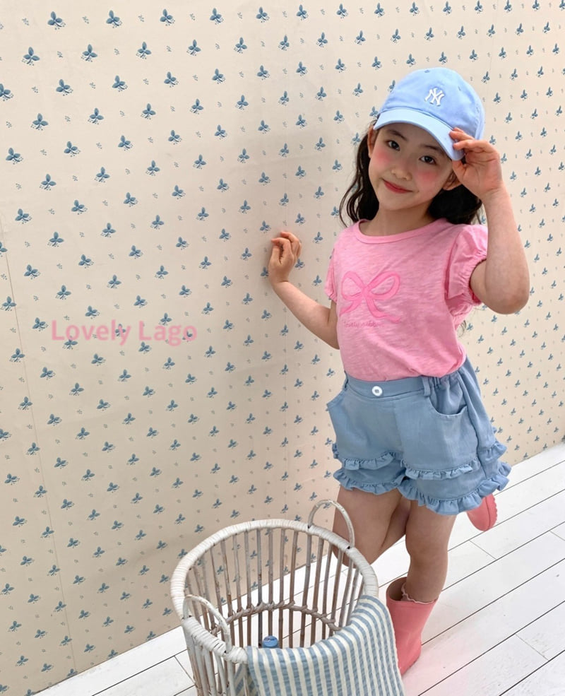 Lago - Korean Children Fashion - #childofig - Petal Frill Denim Pants - 9
