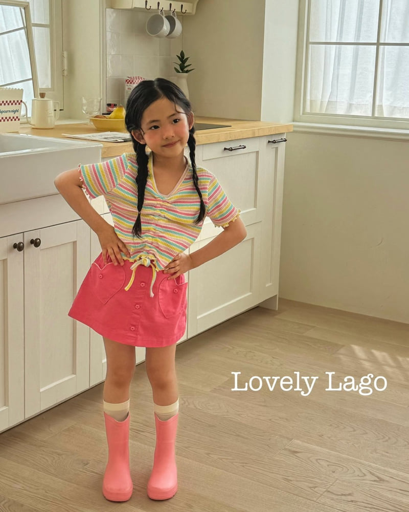 Lago - Korean Children Fashion - #childrensboutique - Shirring Rain Tee - 3
