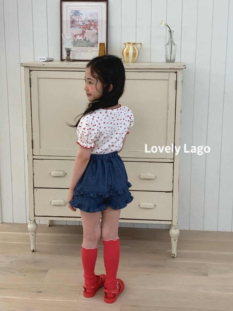 Lago - Korean Children Fashion - #childrensboutique - Petal Frill Denim Pants - 11