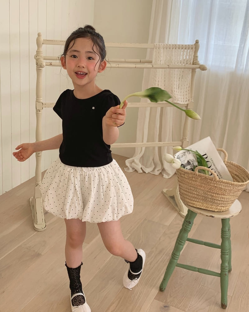 Lago - Korean Children Fashion - #childrensboutique - Back Ribbon Ribbed Tee - 8