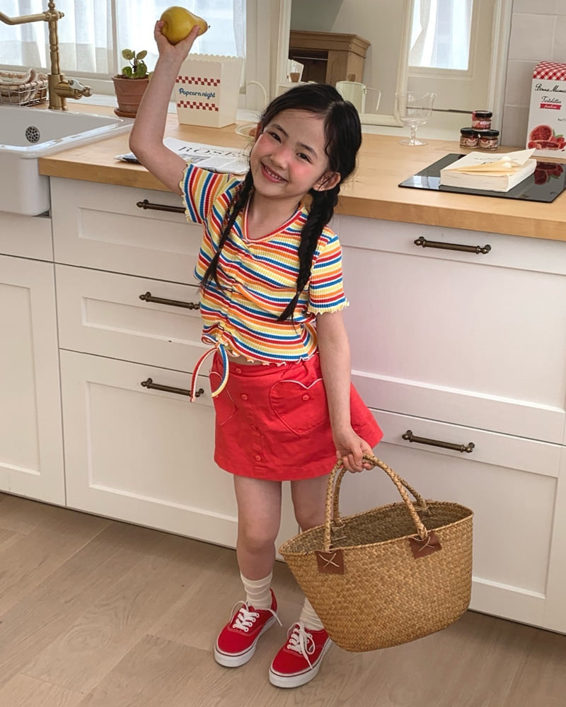 Lago - Korean Children Fashion - #childofig - Heart Flower Wrap Pants - 4