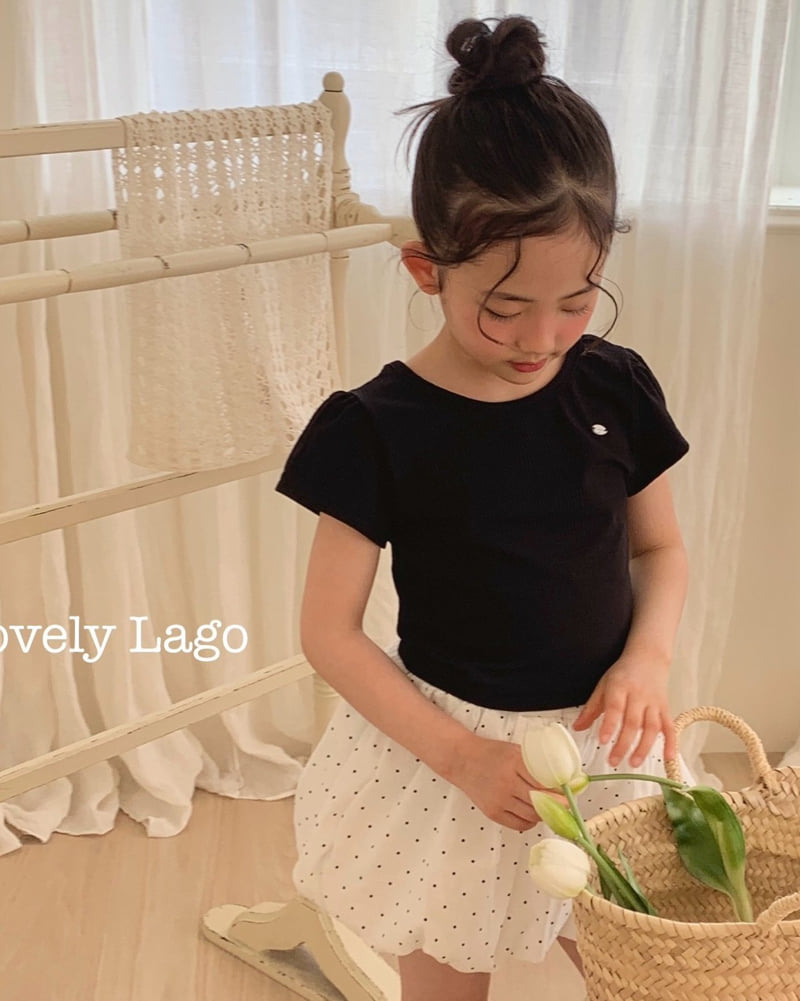 Lago - Korean Children Fashion - #designkidswear - Back Ribbon Ribbed Tee - 9