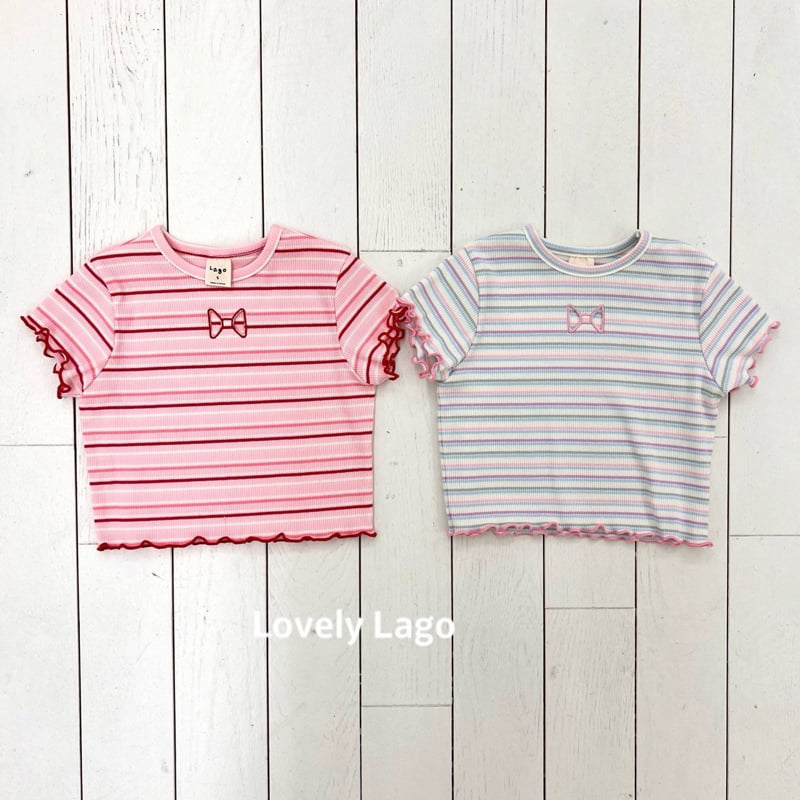 Lago - Korean Children Fashion - #discoveringself - Punching Ribbon Tee