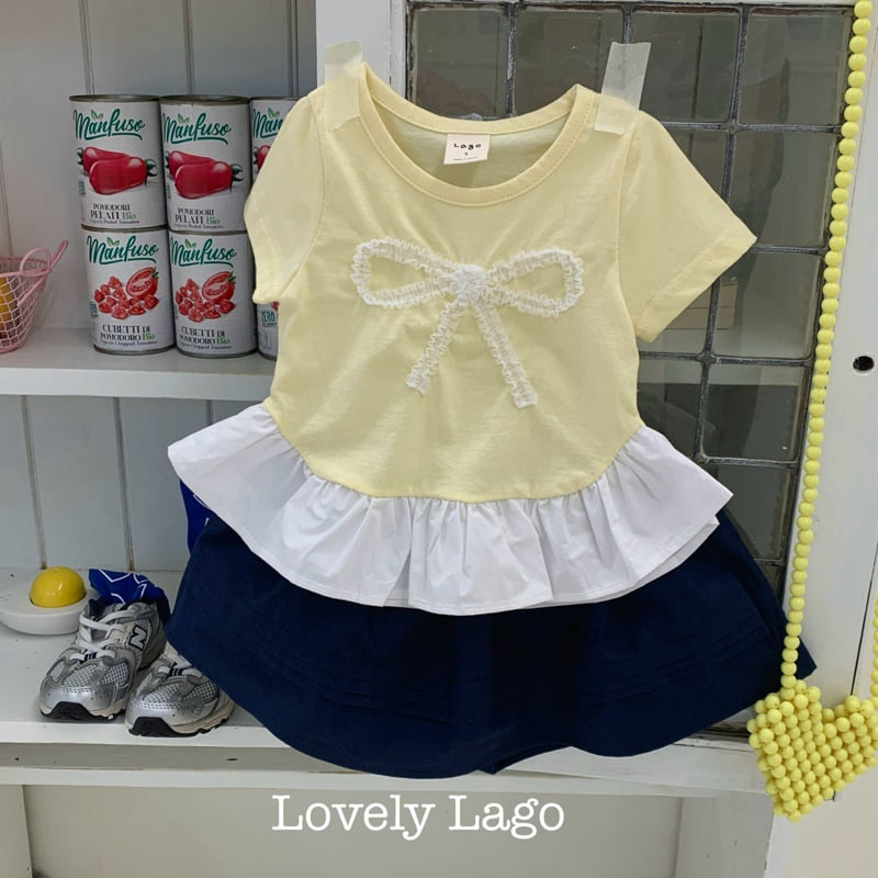 Lago - Korean Children Fashion - #discoveringself - Lace Ribbon Tee - 11