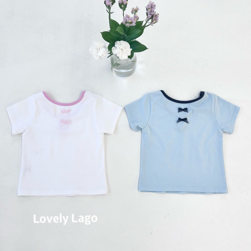 Lago - Korean Children Fashion - #discoveringself - Double Ribbon Tee