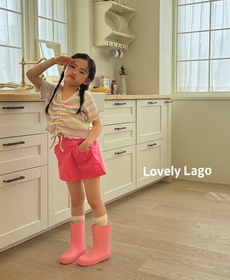 Lago - Korean Children Fashion - #fashionkids - Shirring Rain Tee - 6