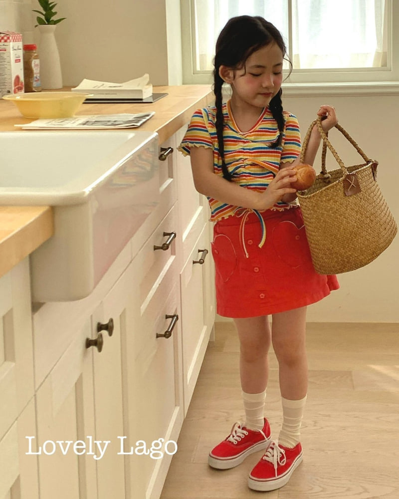 Lago - Korean Children Fashion - #fashionkids - Heart Flower Wrap Pants - 7