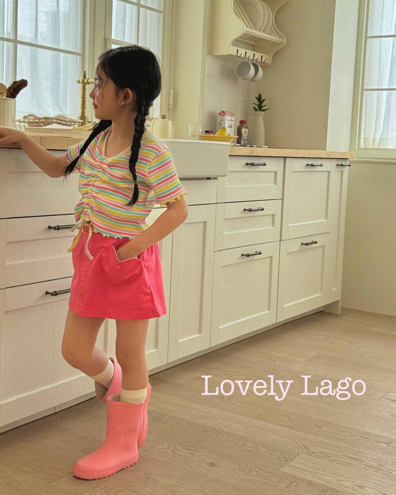 Lago - Korean Children Fashion - #kidsshorts - Shirring Rain Tee - 7