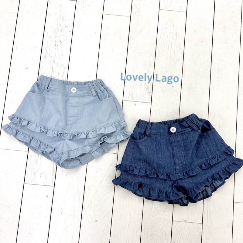 Lago - Korean Children Fashion - #kidsshorts - Petal Frill Denim Pants