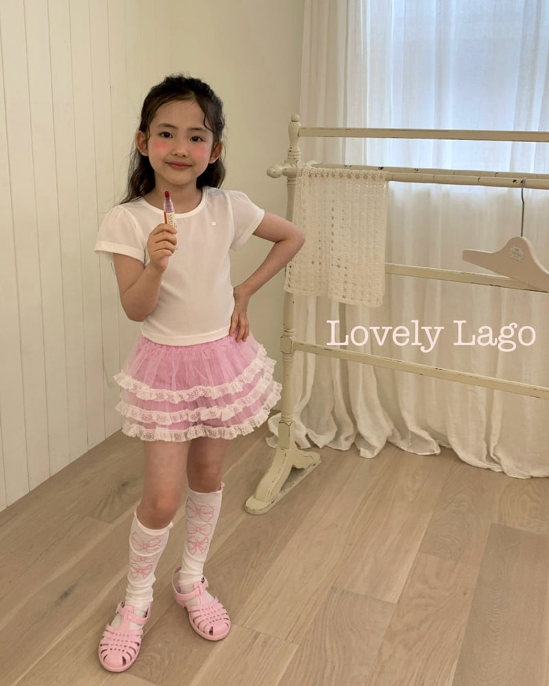Lago - Korean Children Fashion - #kidsshorts - Back Ribbon Ribbed Tee - 12
