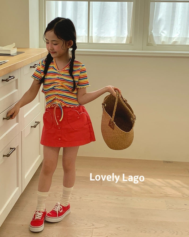 Lago - Korean Children Fashion - #kidsshorts - Heart Flower Wrap Pants - 8