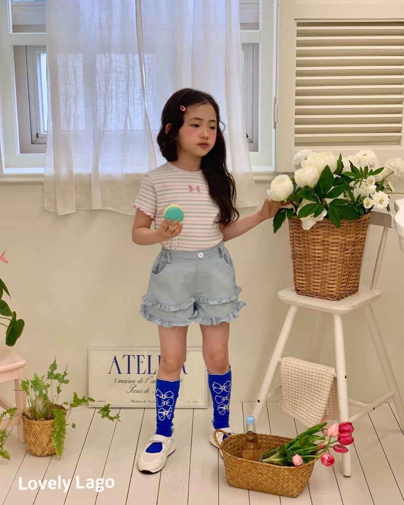 Lago - Korean Children Fashion - #kidsshorts - Ribbon Pattern Socks - 7