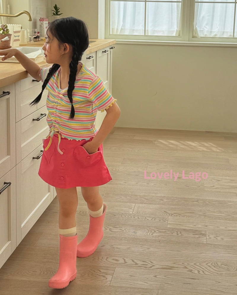 Lago - Korean Children Fashion - #kidsstore - Shirring Rain Tee - 8