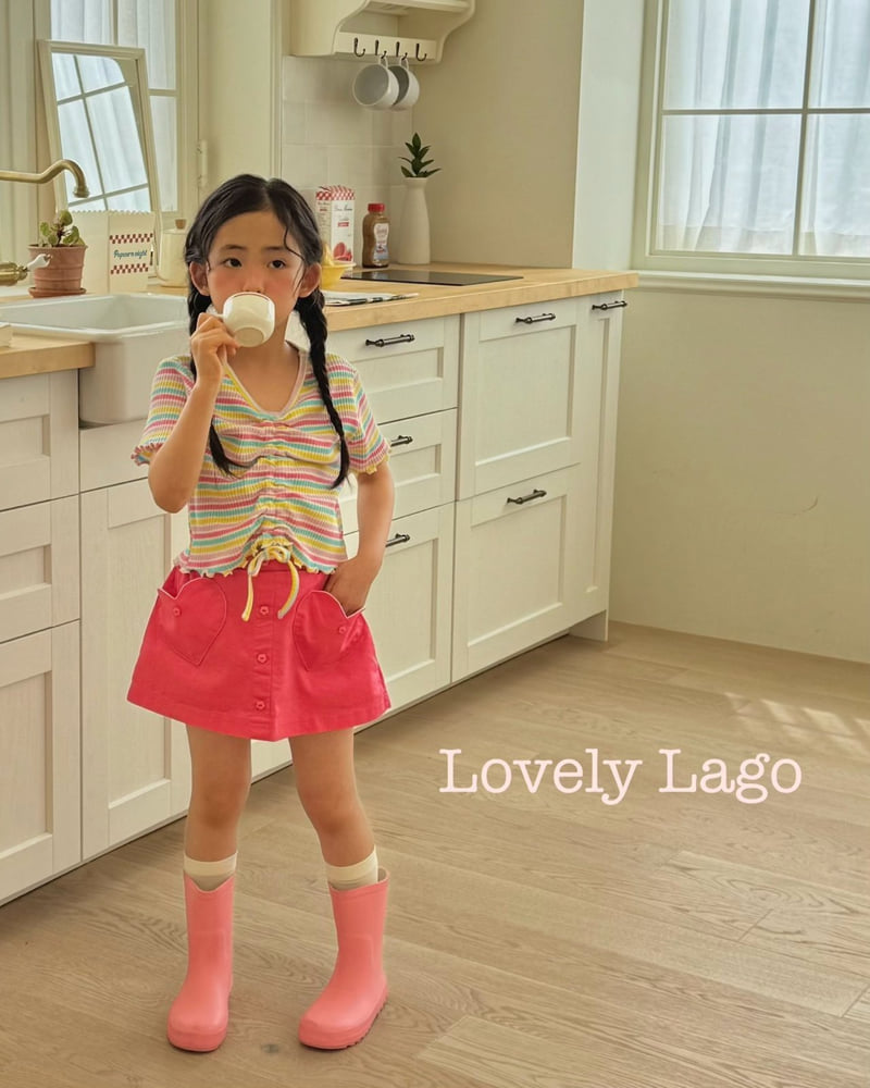 Lago - Korean Children Fashion - #kidzfashiontrend - Shirring Rain Tee - 9