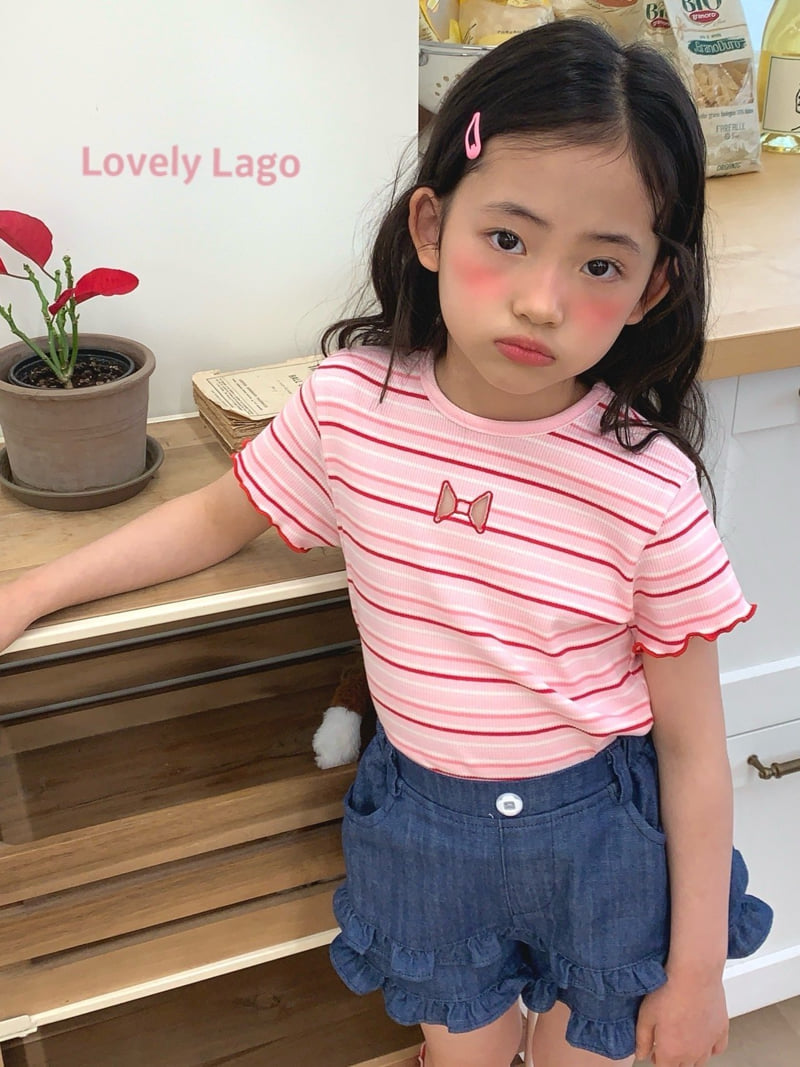 Lago - Korean Children Fashion - #kidzfashiontrend - Punching Ribbon Tee - 5