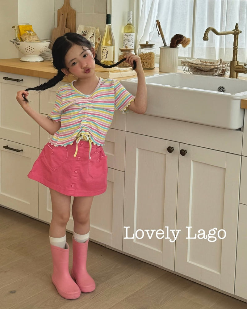 Lago - Korean Children Fashion - #kidzfashiontrend - Heart Flower Wrap Pants - 10