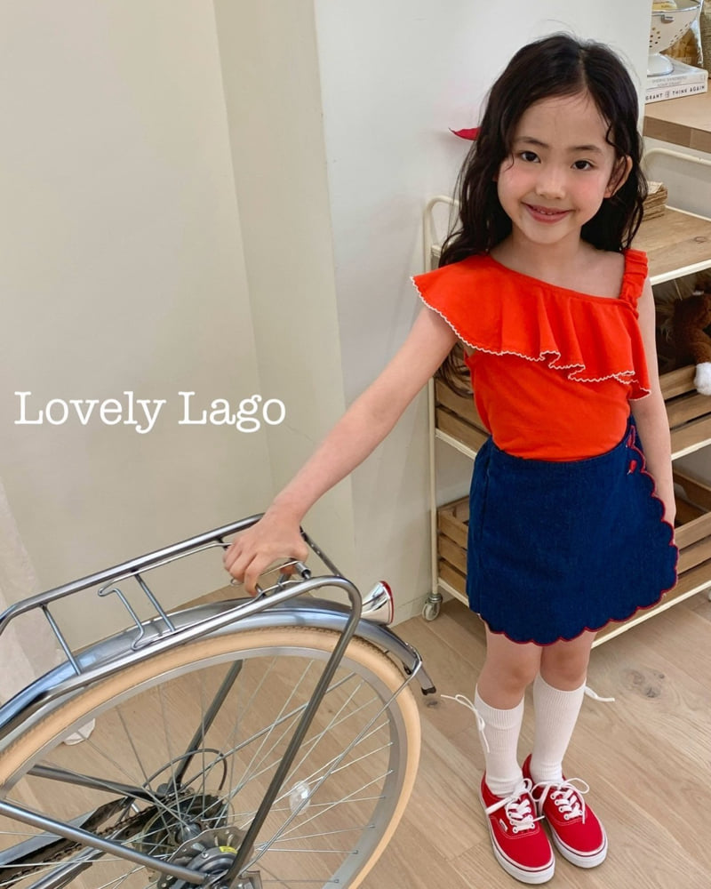 Lago - Korean Children Fashion - #kidzfashiontrend - Embroidered Wave Wrap Pants - 3