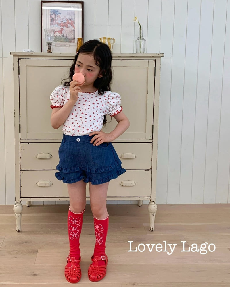 Lago - Korean Children Fashion - #kidzfashiontrend - Eyelet Flower Tee - 12