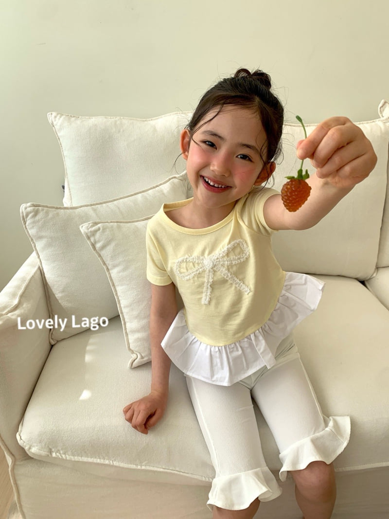 Lago - Korean Children Fashion - #littlefashionista - Lace Ribbon Tee - 3