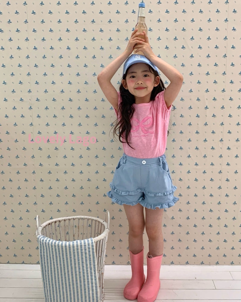 Lago - Korean Children Fashion - #magicofchildhood - Petal Frill Denim Pants - 6